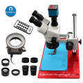 Soldering 3.5X-90X Simul Trinocular Stereo Microscope for Phone PCB Repair